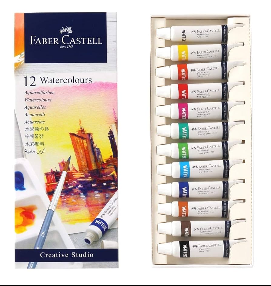 Faber-Castell Creative Studio Watercolour Set – Pack of 12