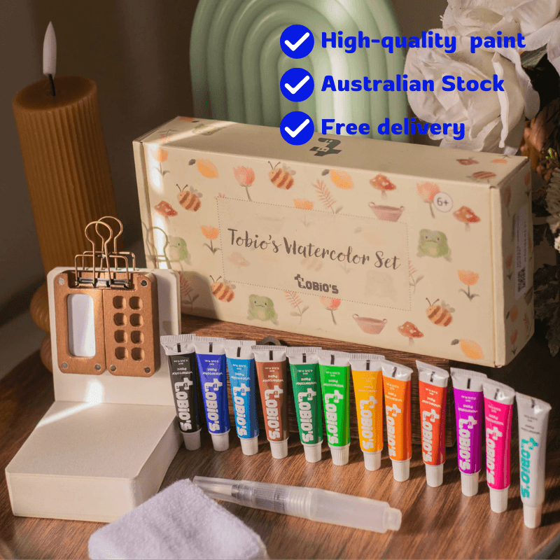 Wooden Mini Watercolour Paint Set