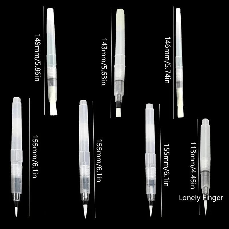 7Pcs Refillable Watercolor Brush Pens