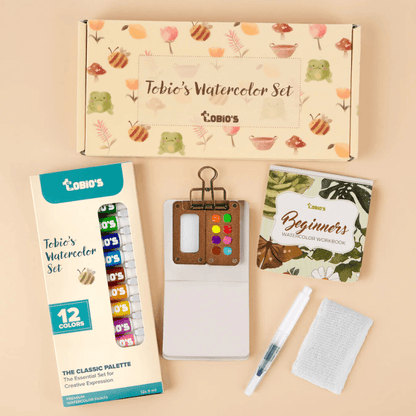 Wooden Mini Watercolour Paint Set