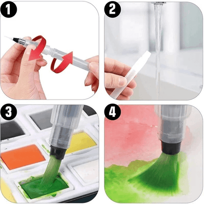 7Pcs Refillable Watercolor Brush Pens